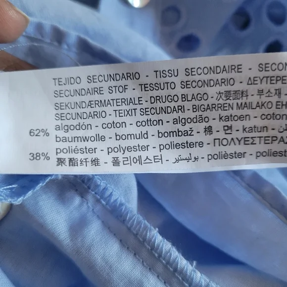 NWT ZARA Openwork Embroidered Eyelet Tiered Blouse/Tunic Size M - Picture 11 of 11